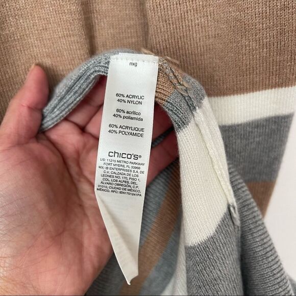 Chicos Off The rack Colorado color block fringe hem vest - Picture 5 of 8